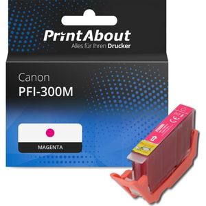Huismerk - PFI-300M - Inktcartridge - Magenta - Geschikt voor Canon