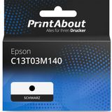 PrintAbout huismerk Inktcartridge C13T03M140 (111) Zwart Geschikt voor Epson
