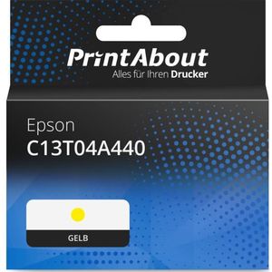 PrintAbout huismerk Inktcartridge C13T04A440 Geel Extra hoge capaciteit geschikt voor Epson