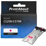 PrintAbout huismerk Inktcartridge C529R/C579R  (T01D300) Magenta Extra hoge capaciteit Geschikt voor Epson