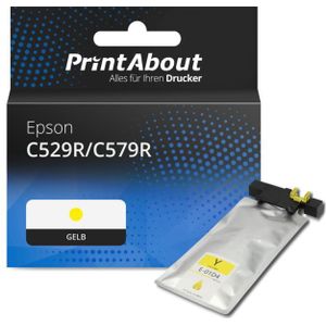 PrintAbout - Inktcartridge C529R/C579R - Geel - Extra Hoge Capaciteit