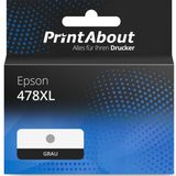 PrintAbout - Epson 478XL - Inktcartridge - Grijs - Hoge Capaciteit