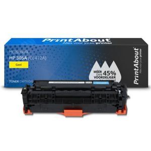 PrintAbout huismerk Toner 305A (CE412A) Geel Geschikt voor HP
