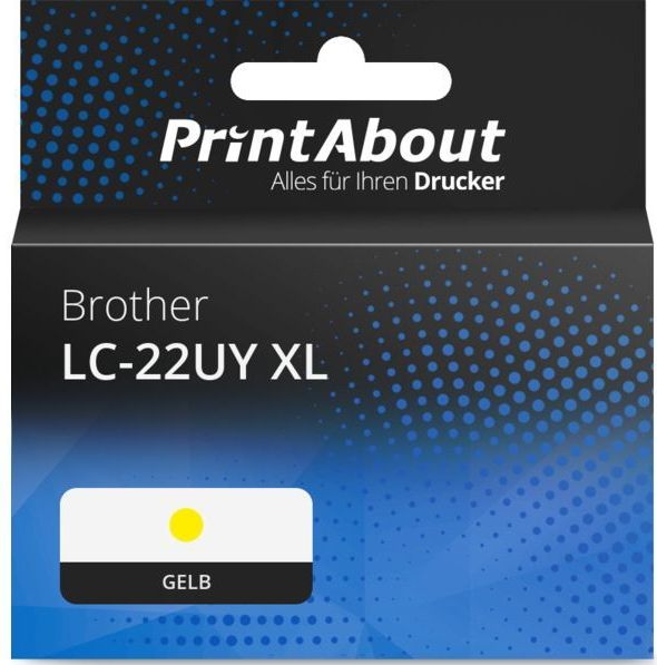 PrintAbout - LC-22UY XL - Inktcartridge - Geel - Hoge Capaciteit