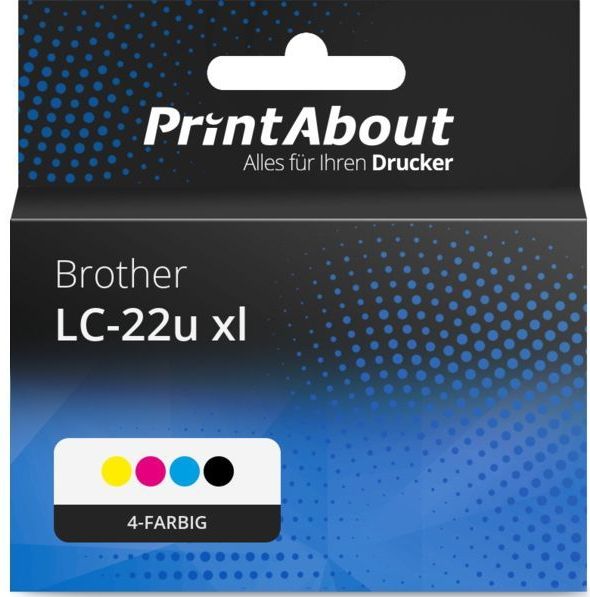 PrintAbout - Inktcartridge LC-22U XL - 4-kleuren Multipack - Geschikt voor Brother