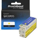 PrintAbout - Inktcartridge SJIC22P(Y) - Geel - Geschikt voor Epson