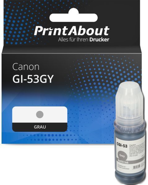 PrintAbout - GI-53GY - Inktcartridge - Grijs - Geschikt voor Canon