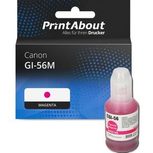 PrintAbout - Inktcartridge GI-56M - Magenta - Geschikt voor Canon