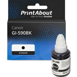 PrintAbout huismerk Inktcartridge GI-590BK Zwart geschikt voor Canon