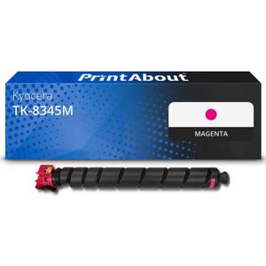 PrintAbout - TK-8345M - Toner - Magenta - Geschikt voor Kyocera