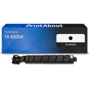 PrintAbout huismerk Toner TK-8335K Zwart Geschikt voor Kyocera