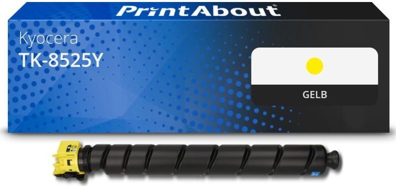 PrintAbout huismerk Toner TK-8525Y Geel Geschikt voor Kyocera