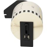 PrintAbout huismerk Etiket DK-44605 Zwart op geel (62 mm) geschikt voor Brother