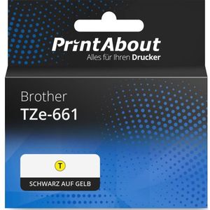 Schriftband kompatibel mit Brother TZe-661 - (36 mm) - Schwarz auf gelb