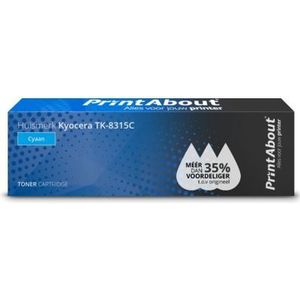 PrintAbout huismerk Toner TK-8315C Cyaan Geschikt voor Kyocera