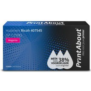 PrintAbout - Huismerk Ricoh 407545 - Toner - Magenta - Extra Hoge Capaciteit