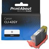 PrintAbout - CLI-42GY - Inktcartridge - Grijs - Geschikt voor Canon