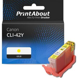 PrintAbout huismerk Inktcartridge CLI-42Y Geel geschikt voor Canon
