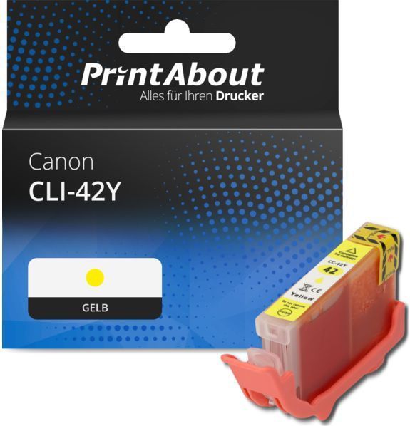PrintAbout - Inktcartridge CLI-42Y - Geel - Geschikt voor Canon