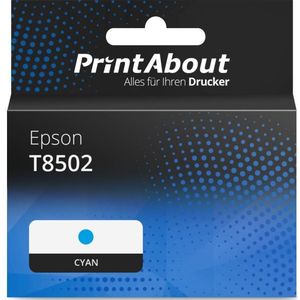PrintAbout - T8502 - Inktcartridge - Cyaan - Geschikt voor Epson