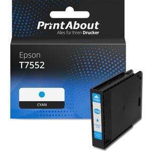PrintAbout - T7552 - Inktcartridge - Cyaan - Geschikt voor Epson