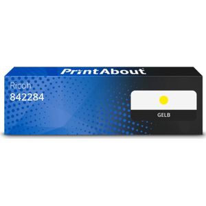 PrintAbout - Huismerk Ricoh 842284 - Toner - Geel - Extra Hoge Capaciteit