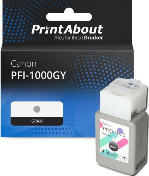 PrintAbout - PFI-1000GY - Inktcartridge - Grijs