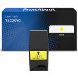 PrintAbout - Toner 74C2SY0 - Geel - Hoge Capaciteit - Geschikt voor Lexmark