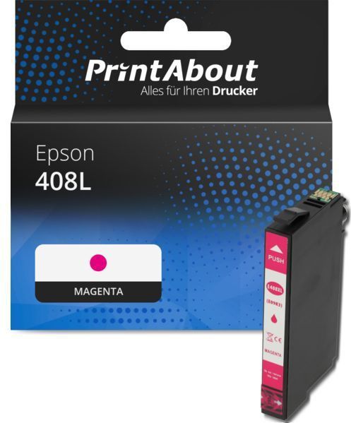PrintAbout - Inktcartridge 408L - Magenta - Hoge Capaciteit - Geschikt voor Epson