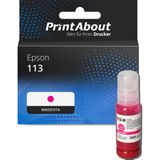 PrintAbout huismerk Inktcartridge 113 (C13T06B340) Magenta Geschikt voor Epson