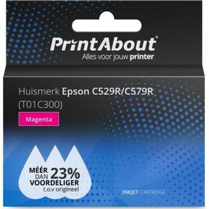 PrintAbout huismerk Inktcartridge C529R/C579R (T01C300) Magenta Hoge capaciteit geschikt voor Epson