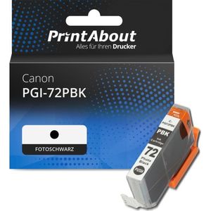 PrintAbout - PGI-72PBK - Inktcartridge - Foto-zwart - Geschikt voor Canon