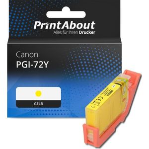 PrintAbout - Inktcartridge PGI-72Y - Geel - 15 ml