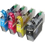 PrintAbout huismerk Inktcartridge LC-421XLVAL 4-kleuren Multipack Hoge capaciteit Geschikt voor Brother