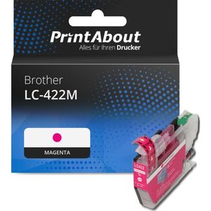 PrintAbout huismerk Inktcartridge LC-422M Magenta geschikt voor Brother