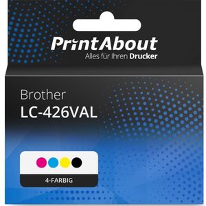 PrintAbout huismerk Inktcartridge LC-426VAL 4-kleuren Multipack geschikt voor Brother
