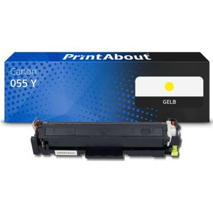 PrintAbout huismerk Toner 055 Y Geel Geschikt voor Canon