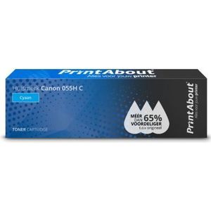 PrintAbout huismerk Toner 055H C Cyaan Hoge capaciteit Geschikt voor Canon