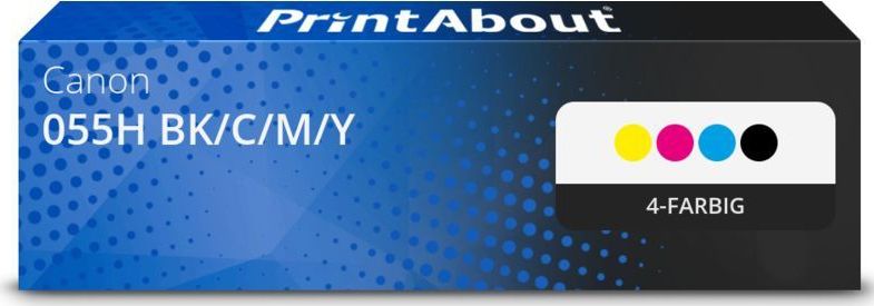 PrintAbout - Inktcartridge 055H BK/C/M/Y - 4-kleuren - Hoge Capaciteit