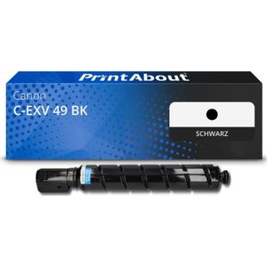 PrintAbout - C-EXV 49 - Toner - Zwart - Geschikt voor Canon
