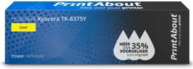 PrintAbout huismerk Toner TK-8375Y Geel Geschikt voor Kyocera