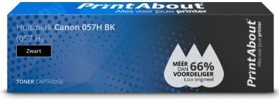 PrintAbout huismerk Toner 057H BK Zwart Geschikt voor Canon