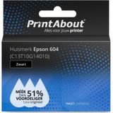 PrintAbout huismerk Inktcartridge 604 (C13T10G14010) Zwart geschikt voor Epson