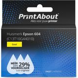 PrintAbout - Huismerk Epson 604 - Inktcartridge - Geel