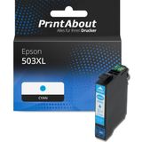 PrintAbout huismerk Inktcartridge 503XL (C13T09R24010) Cyaan Hoge capaciteit Geschikt voor Epson