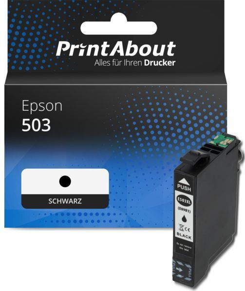 PrintAbout huismerk Inktcartridge 503 (C13T09Q14010) Zwart Geschikt voor Epson