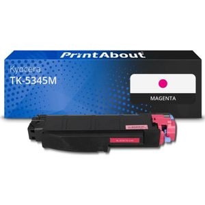 PrintAbout huismerk Toner TK-5345M Magenta Geschikt voor Kyocera