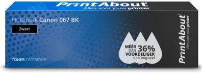 PrintAbout - Huismerk Canon 067 BK - Toner - Zwart