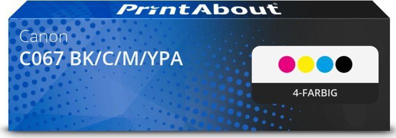 PrintAbout - C067 BK/C/M/YPA - Toner - 4-kleuren Multipack - Geschikt voor Canon