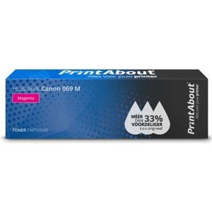 PrintAbout  Toner 069 M Magenta geschikt voor Canon